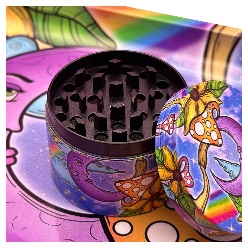 High Dreams Moon and Shroom Rolling Tray and Grinder Set - Image 4