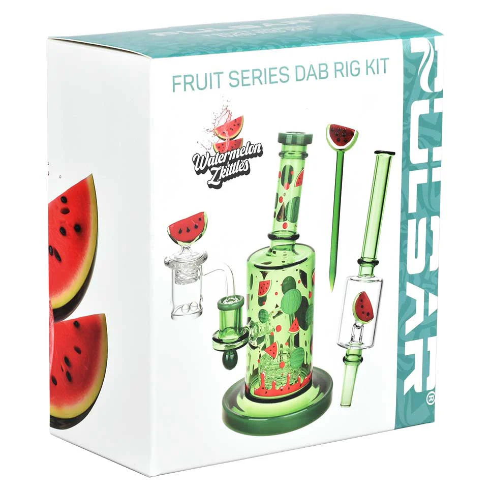 Pulsar Fruit Series Watermelon Zkittles Dab Rig Duo Set - Image 8