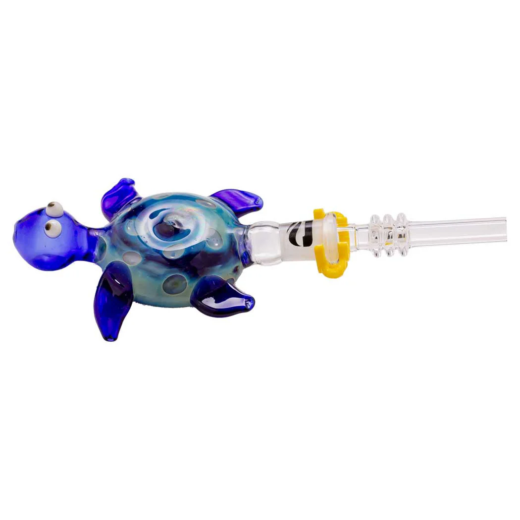 Pulsar Sea Turtle 6" Dab Straw with Quartz Tip - Image 3